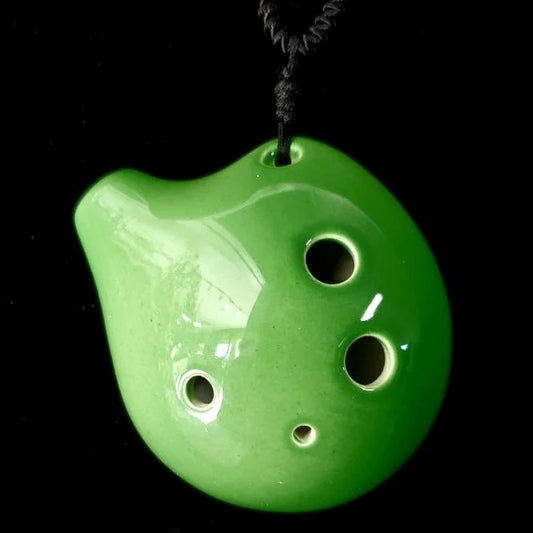 Soprano C Ocarina, Seedpod Design, Green