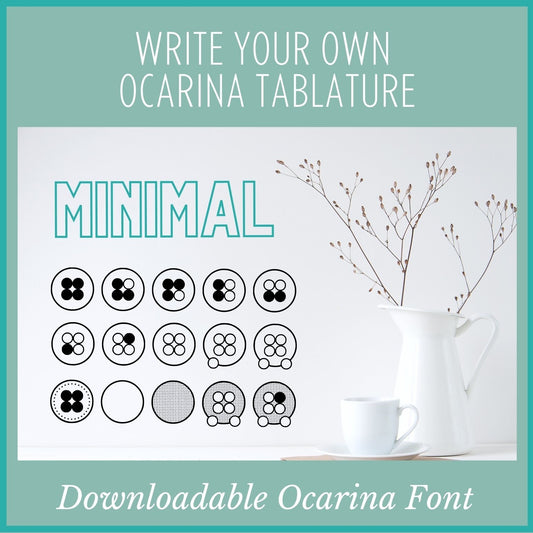 6-Hole Pendant Ocarina Font, "Minimal"