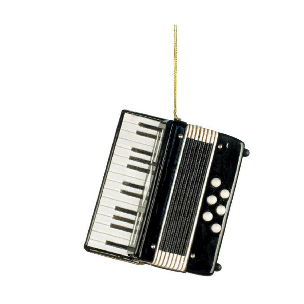 Accordion Christmas Ornament, Black
