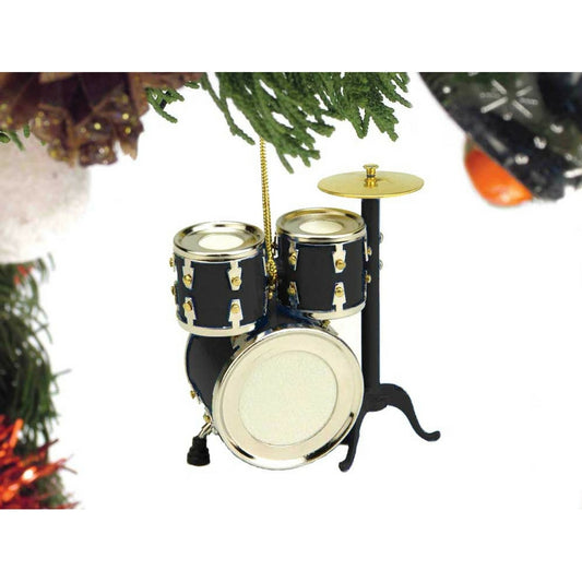 Drum Set Christmas Ornament, Black