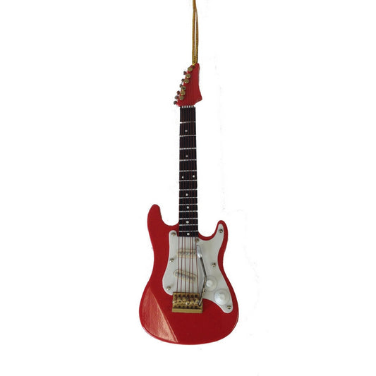 Electric Guitar Christmas Ornament, Red Stratocaster