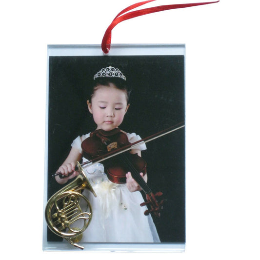 Music Picture Frame Ornament, French Horn