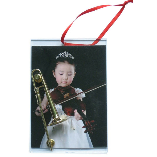Music Picture Frame Ornament, Trombone