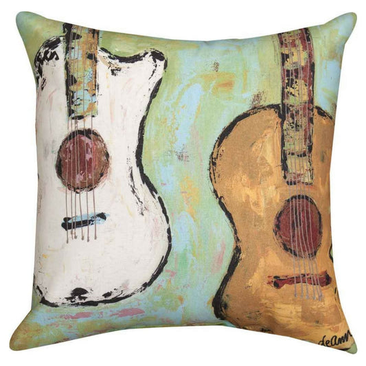 Pillow, Strung Up Guitar, Aqua Green