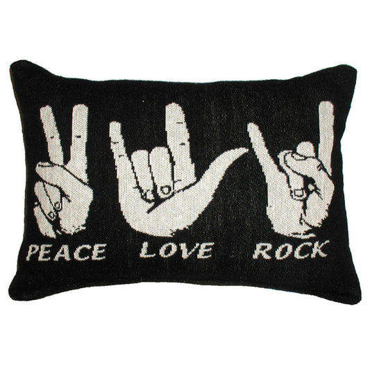 Word Pillow, Peace Love Rock