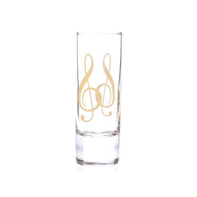 Clear Shot Glass, Treble Clef