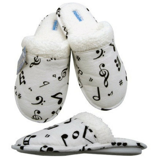Music Notes Flannel Slippers