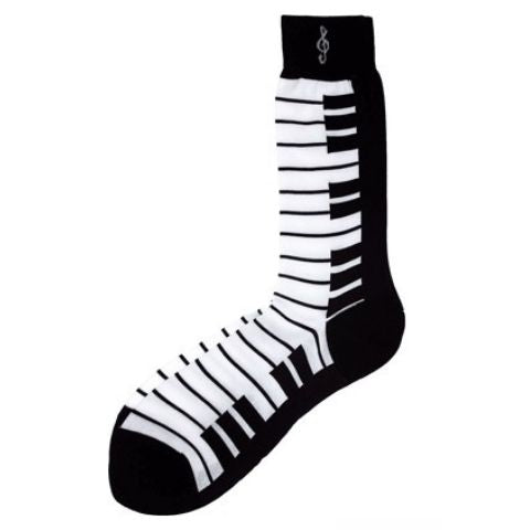 Men's Socks, Piano Keyboard, Long