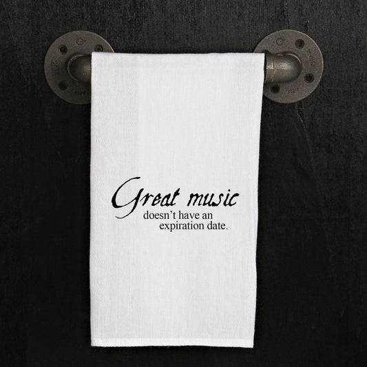 Music Hand Towel, Great Music Doesn't Have Expiration