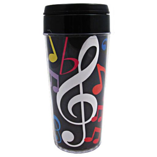 Travel Tumbler, Colorful Music Notes