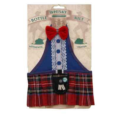 Whiskey Bottle Cover, Scottish Kilt