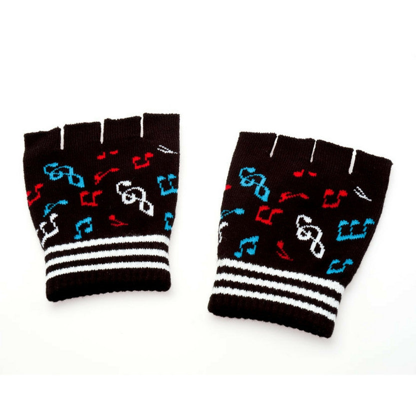 Winter Gloves, Knit, Fingerless - Multi-Colored